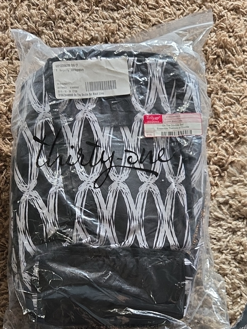 thirty-one Black and White Printed Satchel NWT